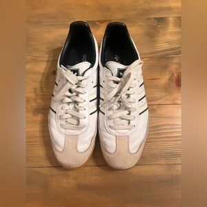 Adidas Originals Samba White/Black/Cream ID1480 Mens Sneakers. Size 10. Used.